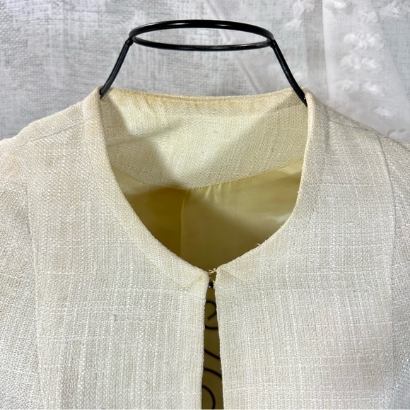 Vintage Edith Flagg cream embroidered cap duster - Picture 3 of 10